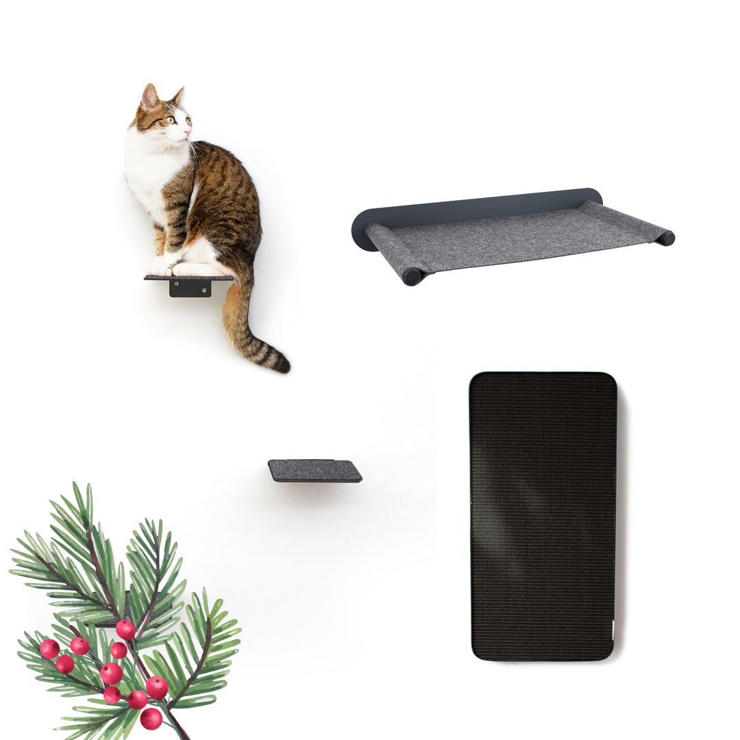 Kattenmuur set antraciet - SCRATCHPAD