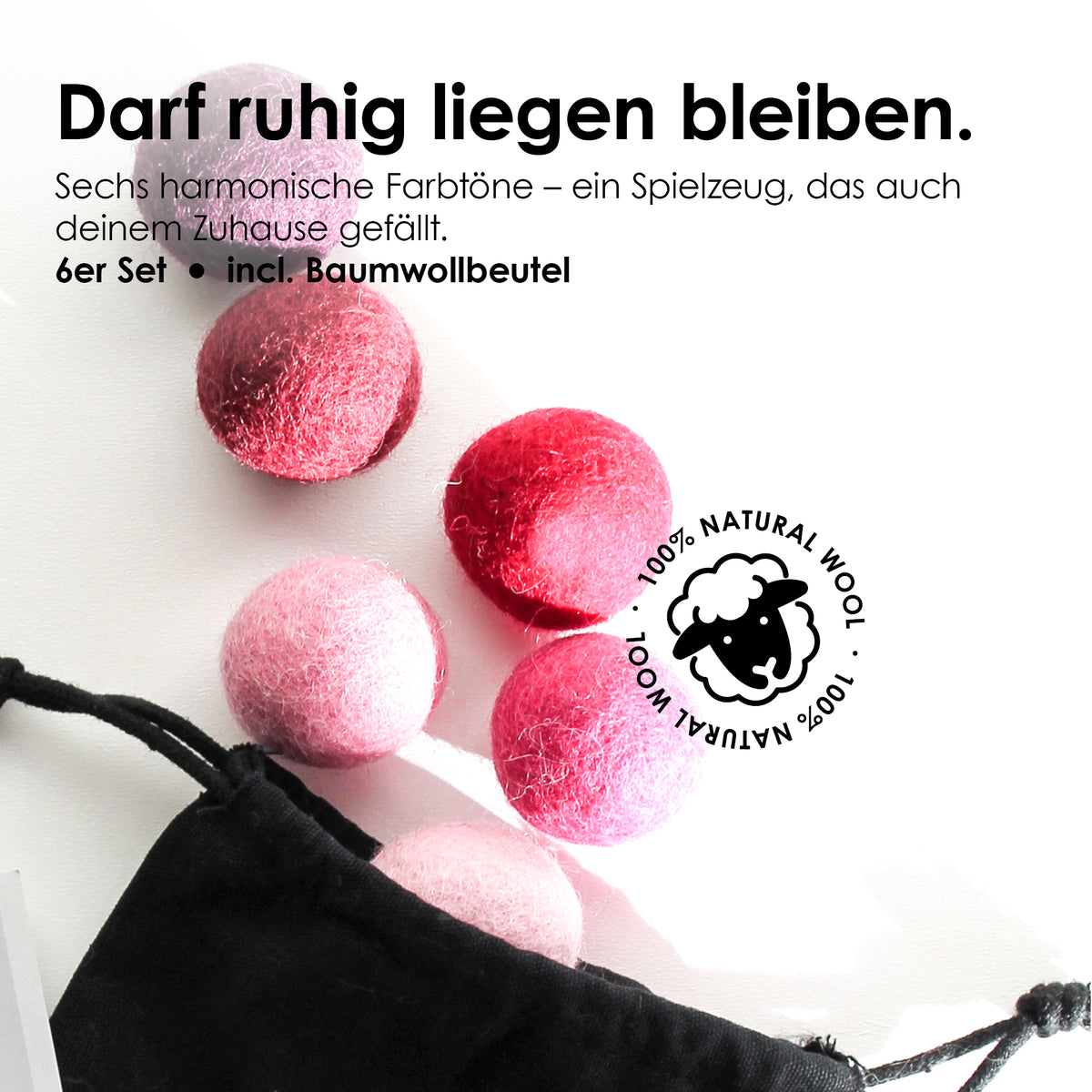 MAGIC MAGENTA Viltballen voor katten