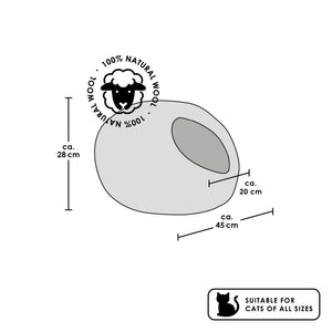 PEBBLE Katzenhöhle aus Filz