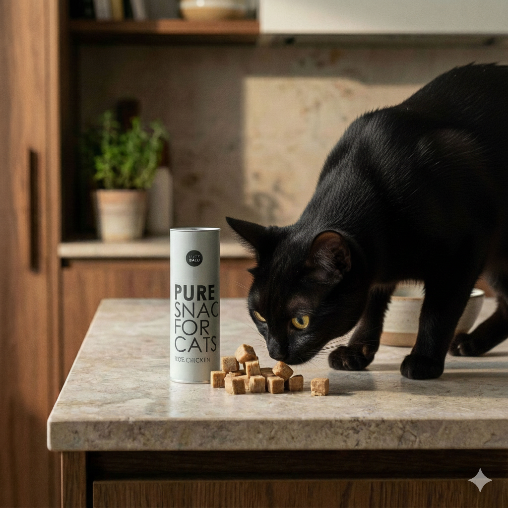 Gefriergetrocknetes Huhn als Katzensnack