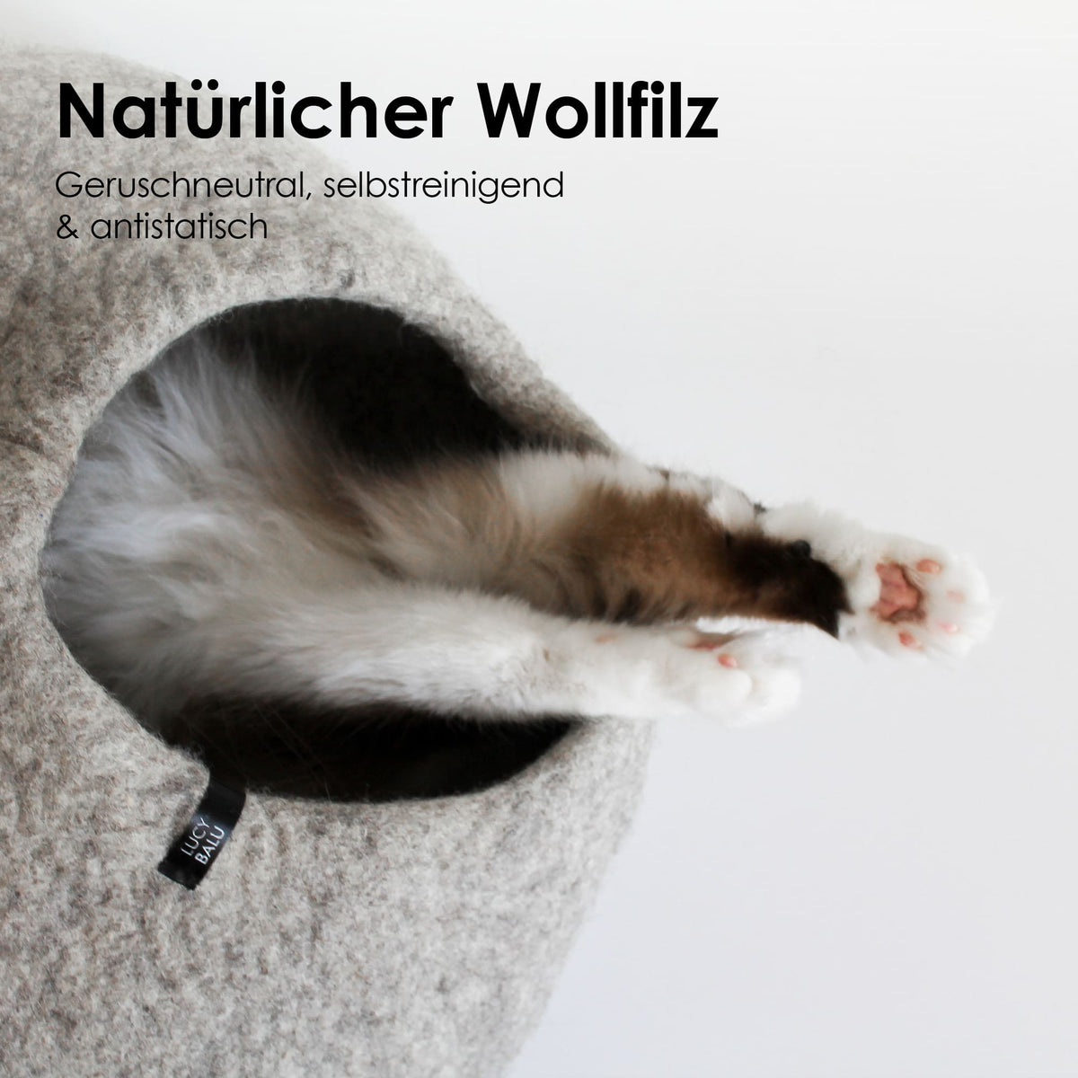 PEBBLE Katzenhöhle aus Filz