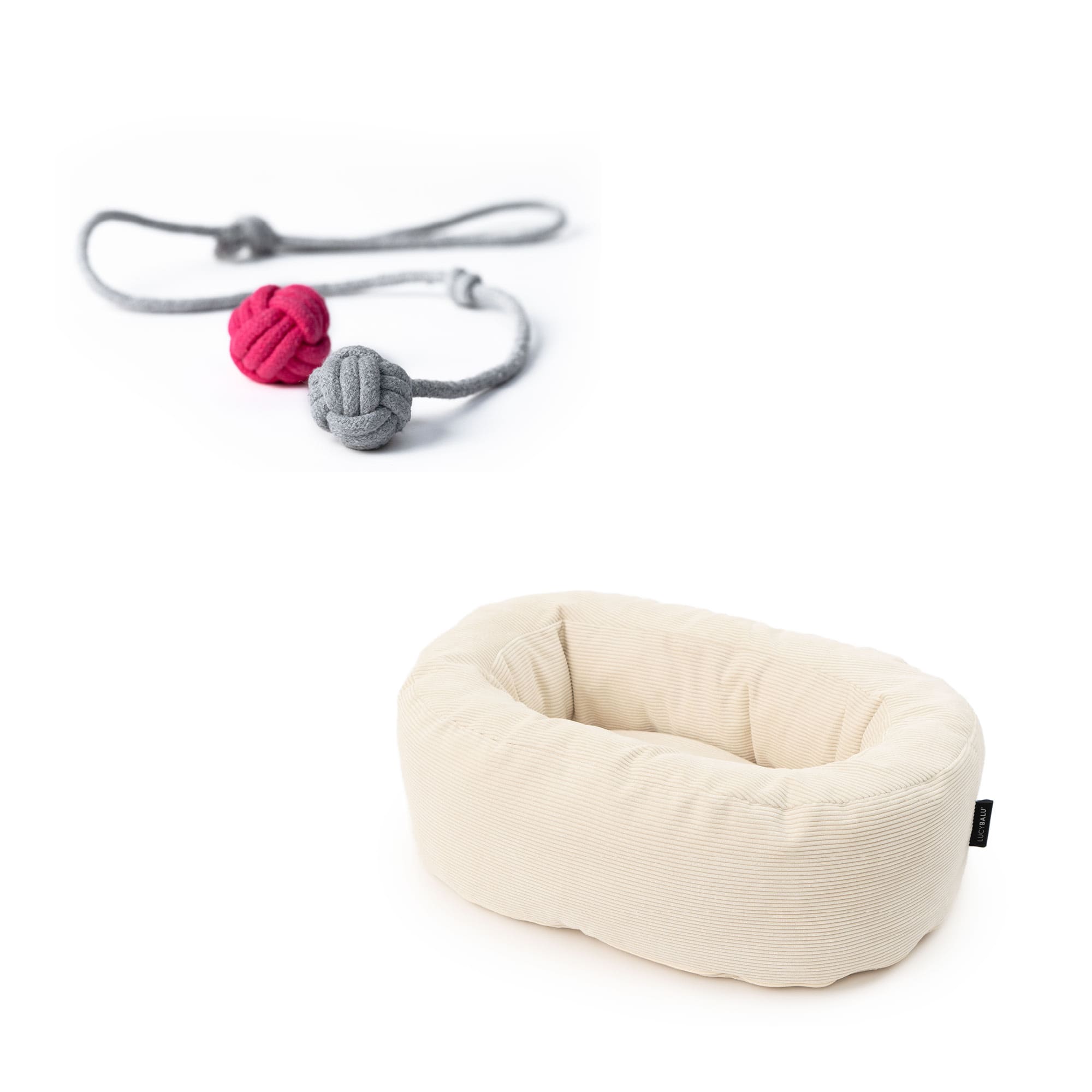 katzenspielzeug set katzenbett cord weiss