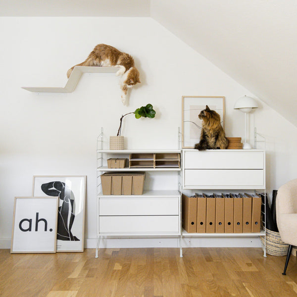 Marche pour chat WAVE XXL en blanc