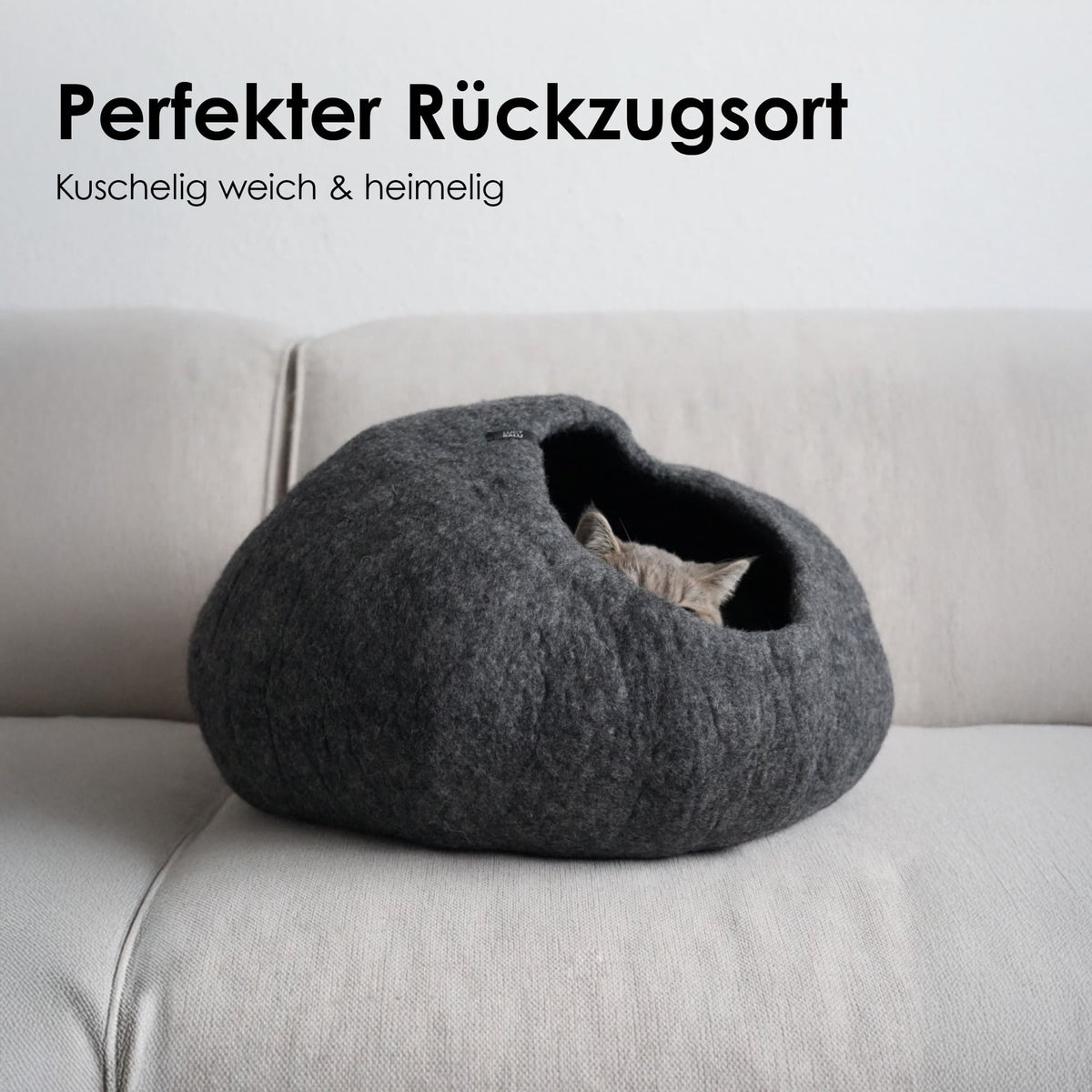 PEBBLE Katzenhöhle aus Filz